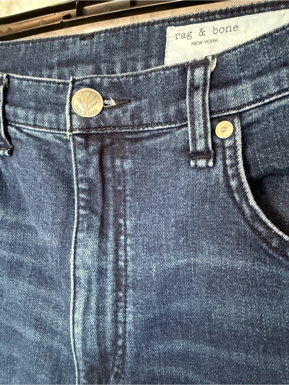 Rag & Bone Wren High Rise Slim Straight Jeans Ella Size 30 - Picture 3 of 9